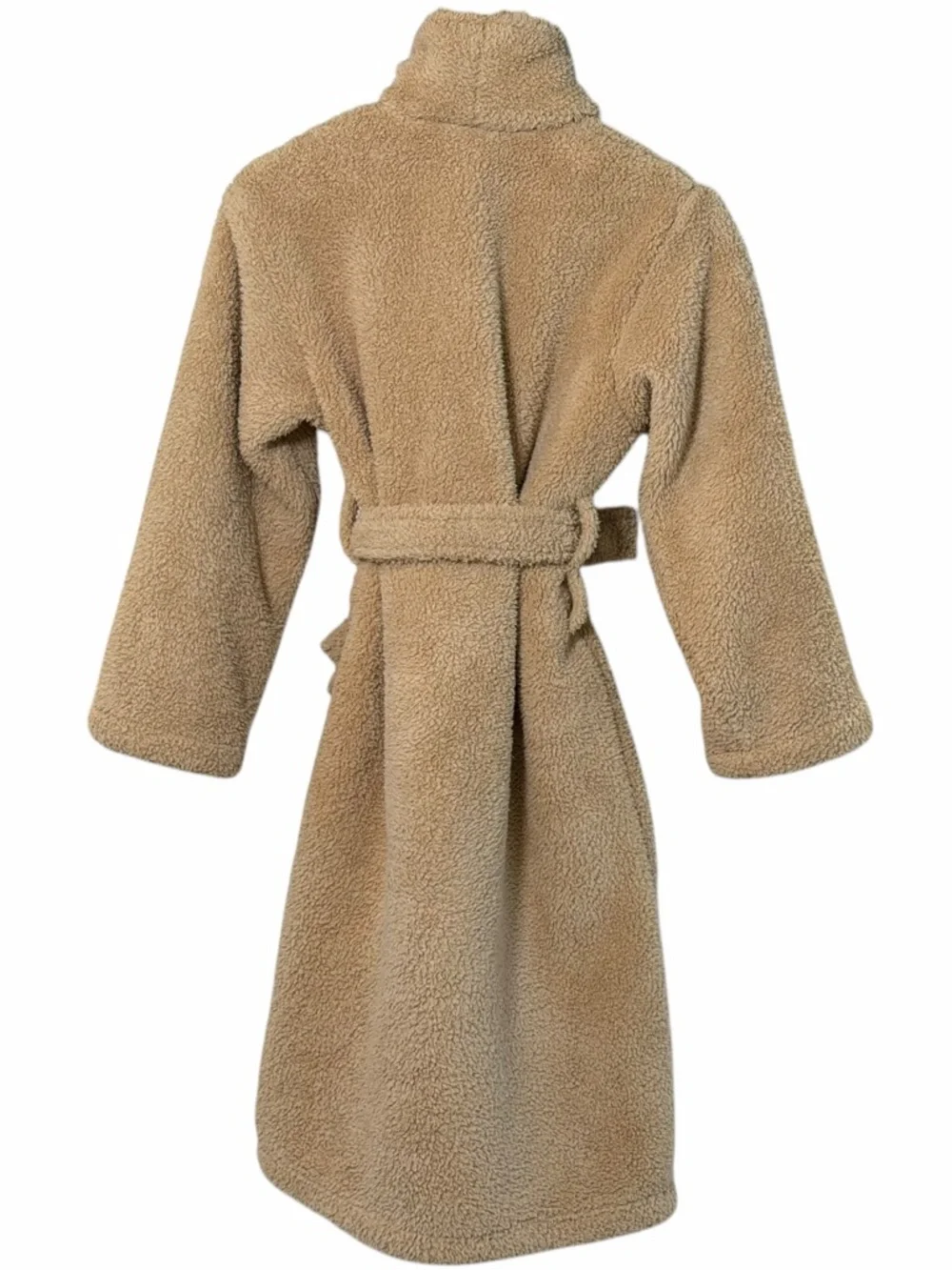Pottery Barn Plush Cozy Comfort Robe in Beige/Camel- S